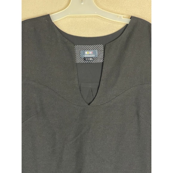 Maeve Anthropologie Dress Womens 10 Black‎ Tunic Sleeveless Embroidered Lined - Picture 2 of 11